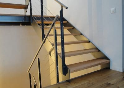 Treppe Metall Holz